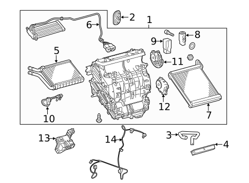 Evaporator & Heater Components for 2018 Toyota Corolla #1