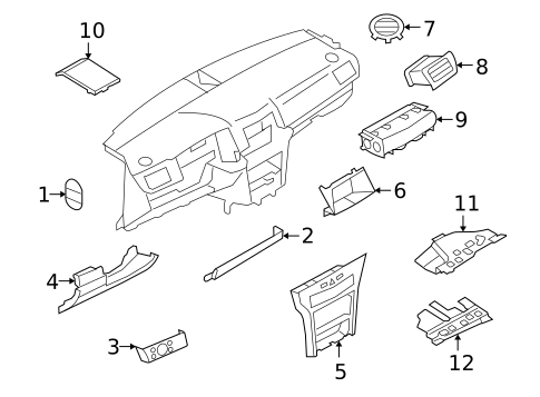 Instrument Panel Components for 2008 Saturn Astra #0