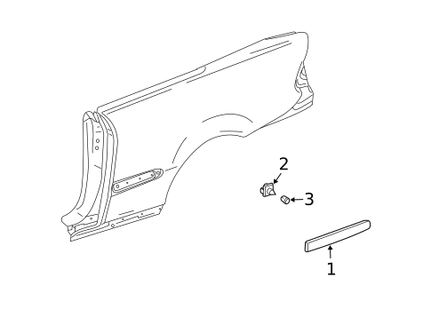 Exterior Trim - Quarter Panel for 2007 Mercedes-Benz CLK350 #0