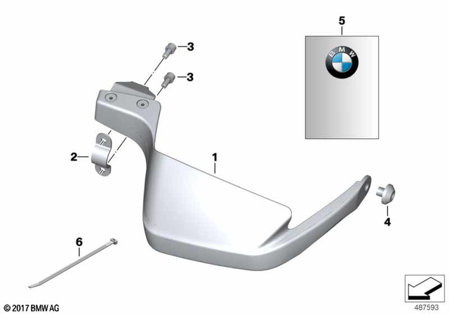 71607653854 - Ergonomics &amp; Comfort: Hand Protector Right -  for BMW-Motorrad Image