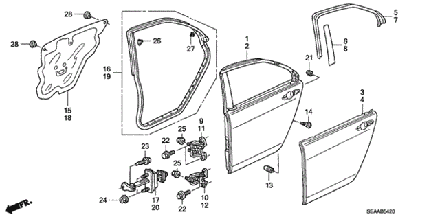 Rear Door Panels for 2008 Acura TSX #0
