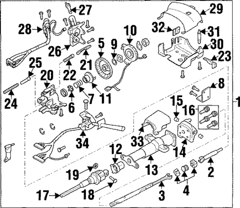 Steering Column Assembly for 1999 Isuzu Hombre #0