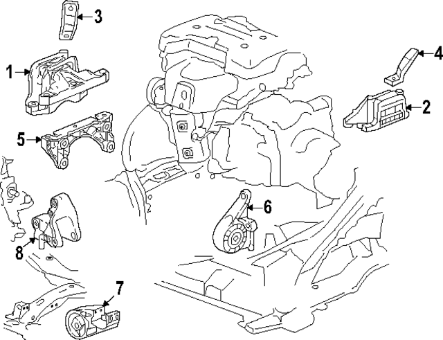 26433960 - : Part# 26433960 F (S)Bracket for Buick: Enclave | Chevrolet: Traverse | GMC: Acadia Image