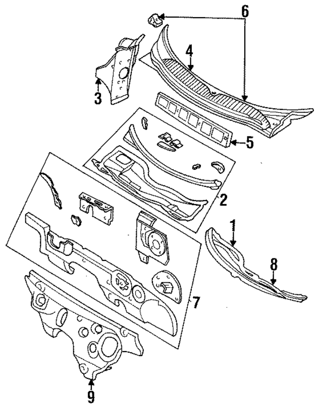 4646191AB - Body: Cowl Panel for Mopar Image