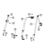 6KE141C5AC - Restraints: 2nd Rear Center Seat Belt for Chrysler: 300 Image