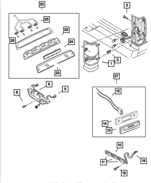 Lamps - Front, Rear and Courtesy for 2002 Dodge Ram 2500 #3