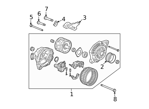 Alternator for 2008 Honda Fit #1