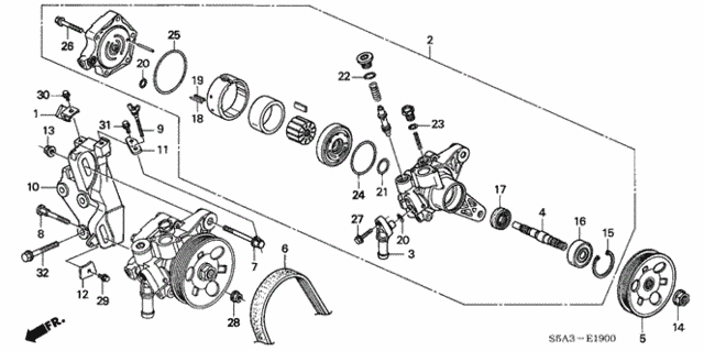 P.S. Pump - Bracket for 2001 Honda Civic #0