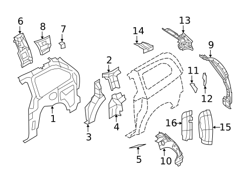 Inner Structure & Rails for 2009 Volkswagen Routan #0