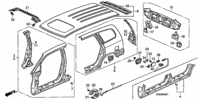 Outer Panel (Old Style Panel) for 1998 Honda Odyssey #0