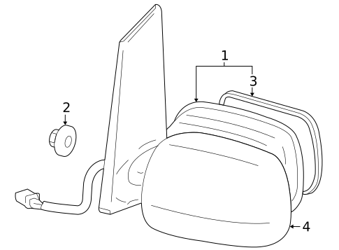 Outside Mirrors for 2005 Toyota Prius #0