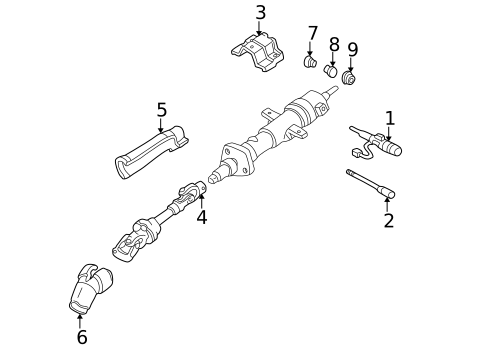 Steering Column Components for 2001 Chevrolet Camaro #0