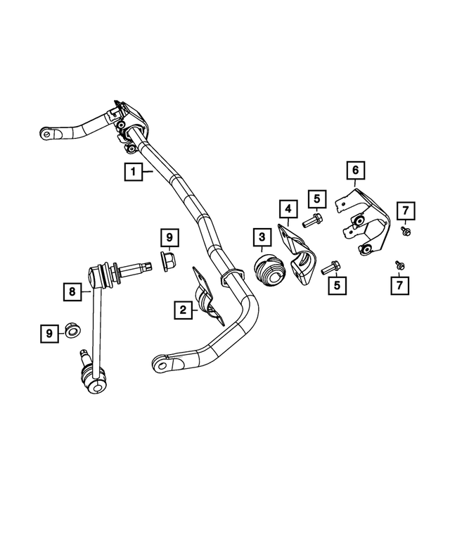 V4895483AC - Front Suspension: Stabilizer Bar Link, Left, Value Line for Mopar Image image