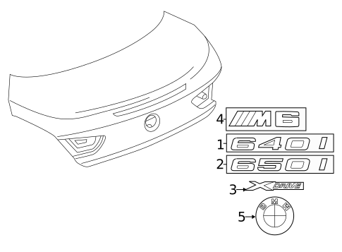 Exterior Trim - Trunk for 2014 BMW M6 #0