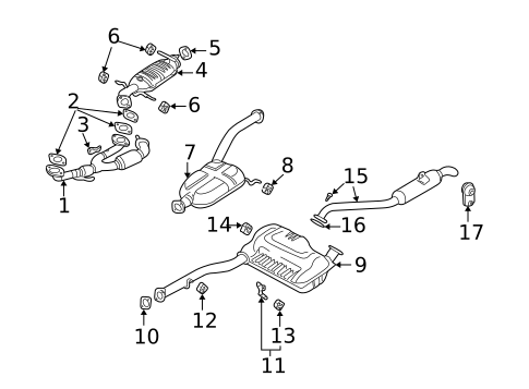 Brackets, Flanges & Hangers for 2005 Kia Sedona #0