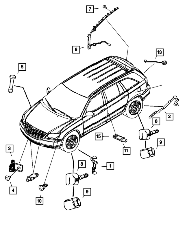 5166544AC - Electrical: Anti-lock Brakes Sensor for Mopar Image