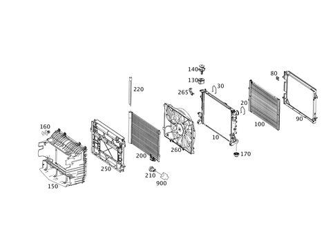Radiator, Mounting, and Covering for 2015 Mercedes-Benz SLS AMG #0