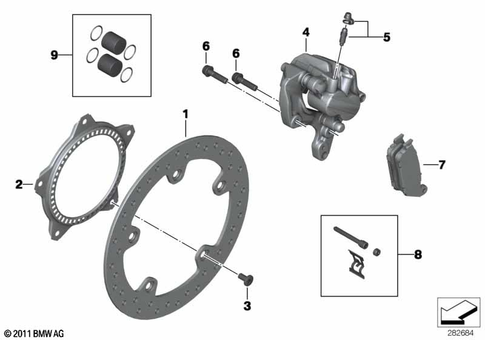 Rear Wheel Brake for 2018 BMW-Motorrad C evolution #0