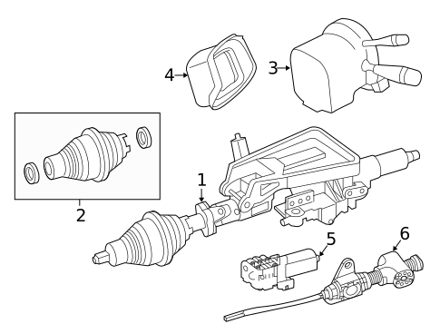 Steering Column Assembly for 2019 Mercedes-Benz GLC 43 AMG&reg; #1