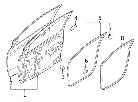 Door & Components for 2020 Mitsubishi Mirage #0