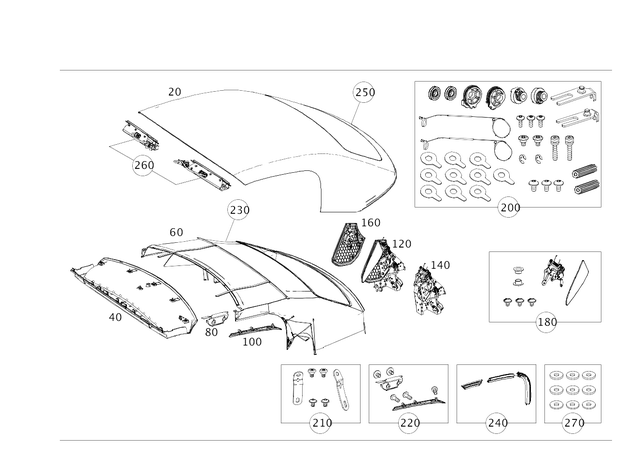 1977700082 - Soft Top: Cover for Soft Top for Mercedes-Benz: SLS AMG Image image
