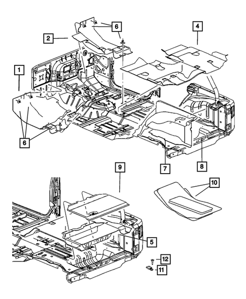 Carpets, Floor Mats, Load Floor, and Silencers for 2009 Jeep Wrangler #0