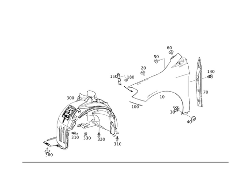 Front Fender for 2016 Mercedes-Benz B250e #0