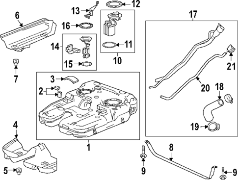 Fuel System Components for 2025 Buick Enclave #1