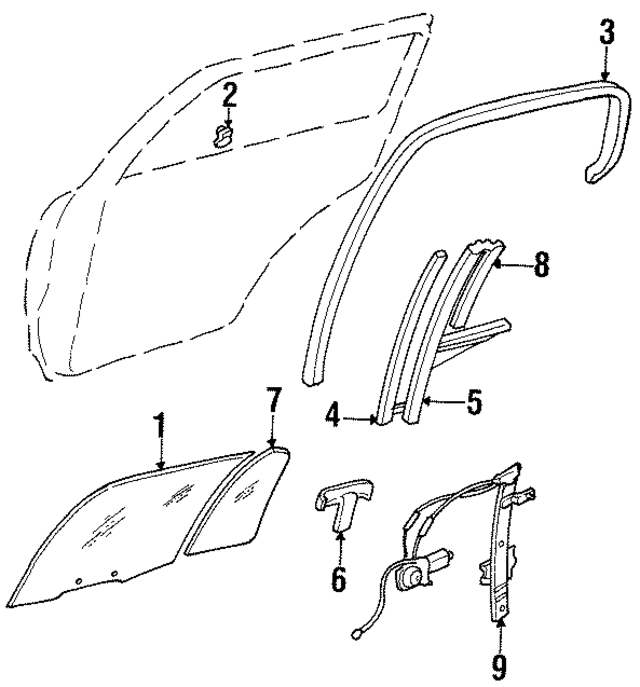 K01872651 - : Fixed Glass Weatherstrip for Kia Image