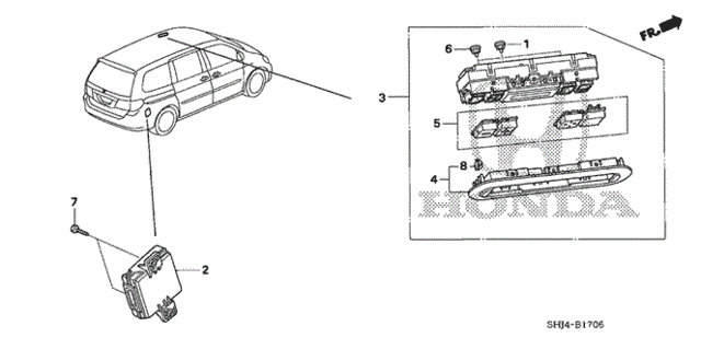 Auto Air Conditioner Control (RR.) for 2007 Honda Odyssey #0