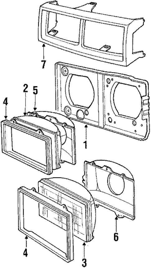 Headlamp Components for 1987 Volvo 740 #0