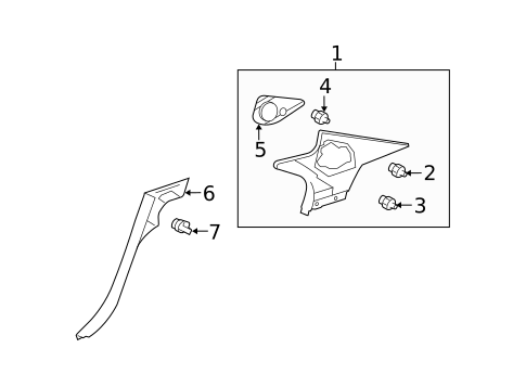 Interior Trim - Quarter Panels for 2011 Lexus LS460 #0