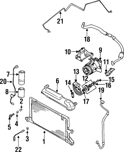 Condenser, Compressor & Lines for 1993 Subaru SVX #0