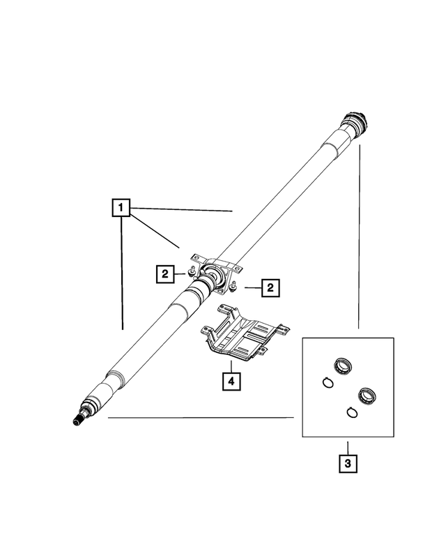 68260011AC - Four Wheel Drive; Differential and Drive Line: Drive Shaft for Jeep: Compass Image