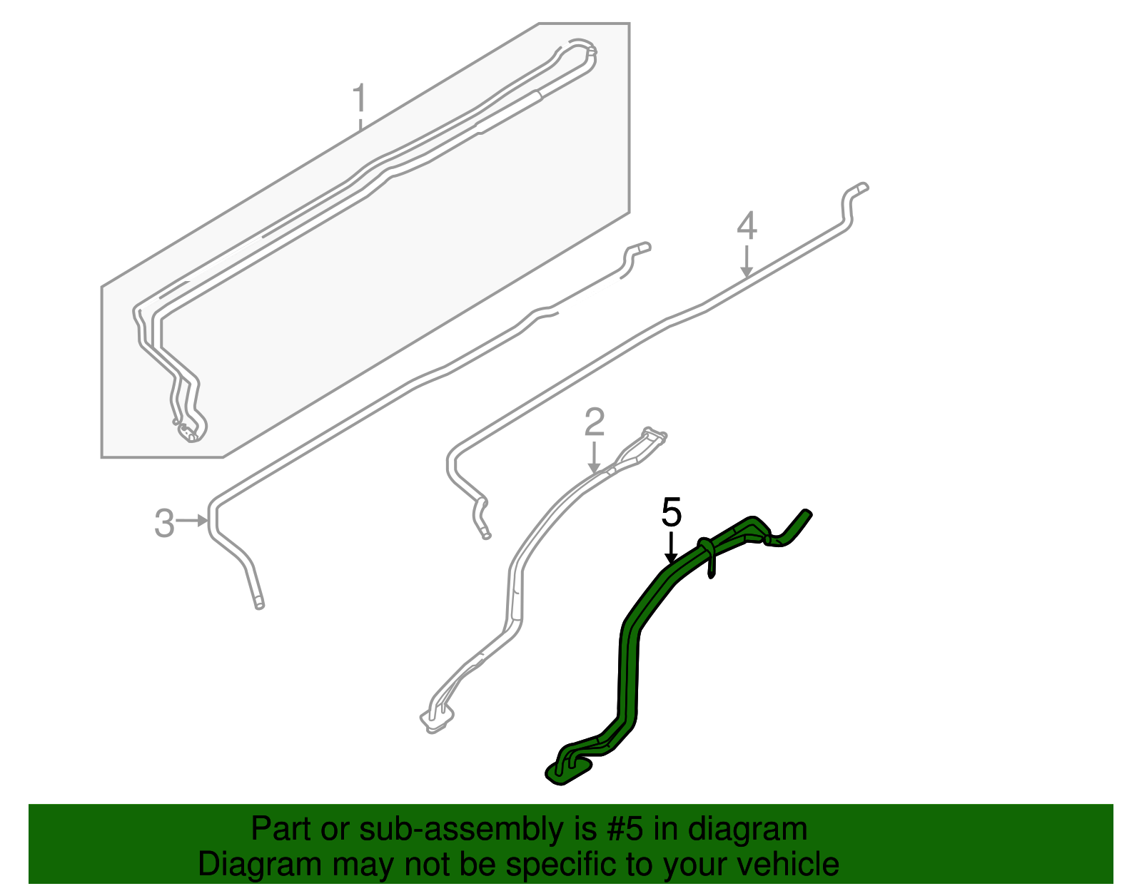 Rear Hose - Nissan (92422-ZE60A)