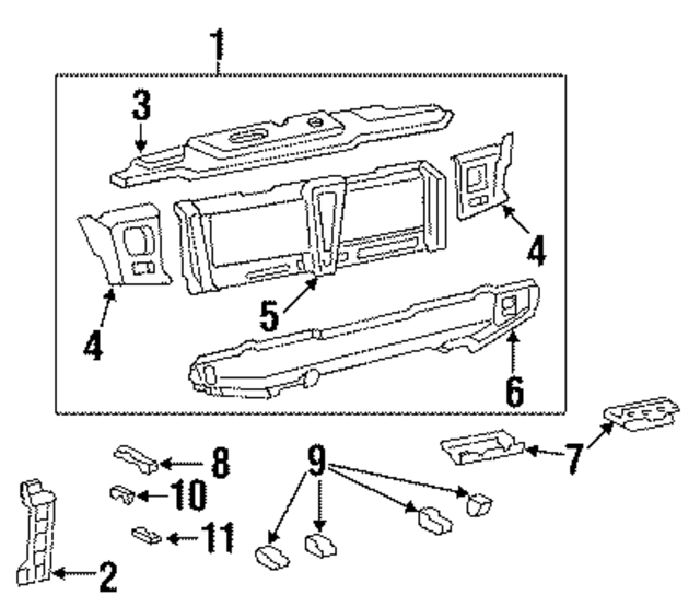 12546162 - Cooling System: Radiator Support for GM Image