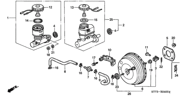 Brake Master Cylinder for 1996 Acura Integra #0