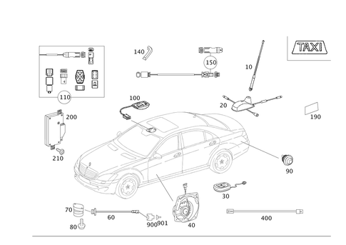 Additional Parts Taxi for 2011 Mercedes-Benz S550 #0