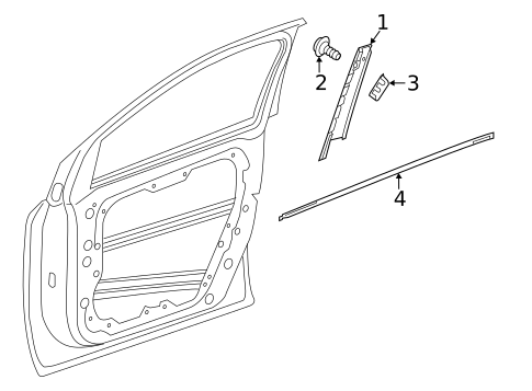 Exterior Trim - Front Door for 2016 Mercedes-Benz B250e #0