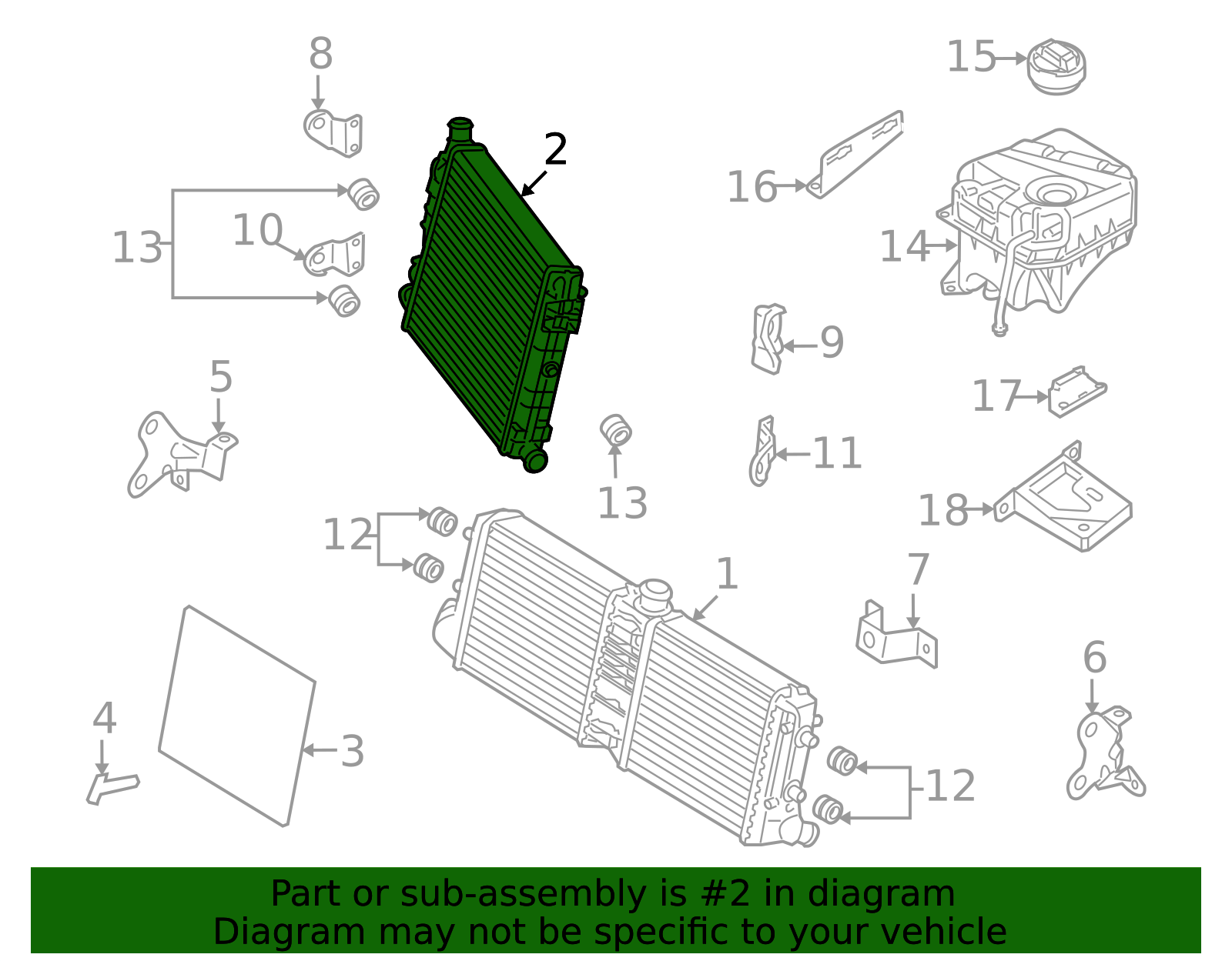 420-121-252-B - Auxiliary Radiator 2008-2015 Audi R8 | Audi OEM Parts Guy