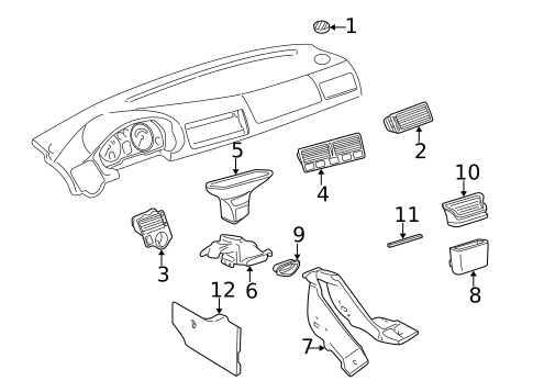 Ducts for 2000 Volkswagen Jetta #0