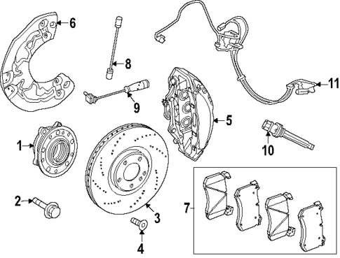 Front Brakes for 2022 Mercedes-Benz GLS 63 AMG&reg; #1