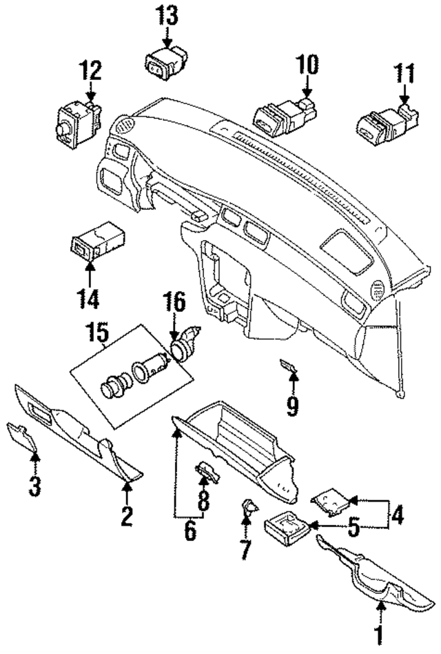 255700M010 - : Mirror Switch for Nissan Image