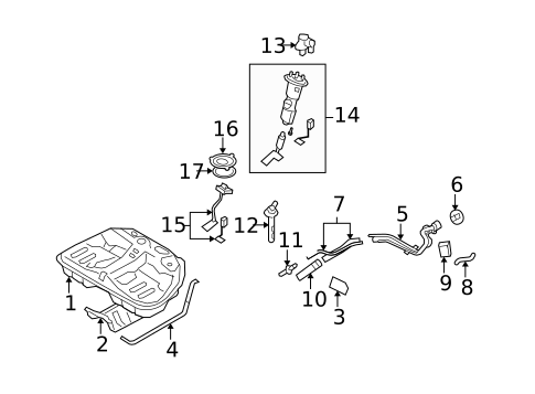 Fuel Storage for 2008 Hyundai Azera #0