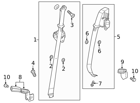 Rear Seat Belts for 2014 Chevrolet Equinox #0