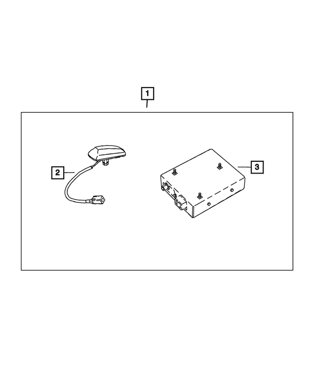 82208881AA - Mopar Accessories - Component Parts: Satelite Receiver for Mopar Image image