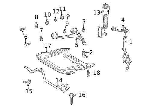 Suspension Components for 2006 Mercedes-Benz S600 #1