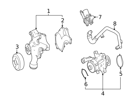 Water Pump for 2014 Mercedes-Benz C63 AMG #0