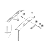 55214846 - Interior Trim: Trim Panel Clip for Dodge: Ram 1500, Ram 2500, Ram 3500 | Jeep: Grand Cherokee Image