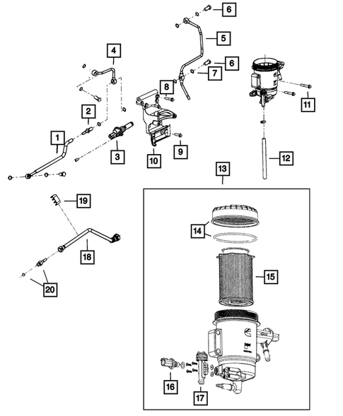 Fuel Pump and Sending Unit for 2013 Ram 3500 #1